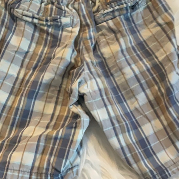 Old Navy Plaid Blue and Tan Shorts - Picture 5 of 6
